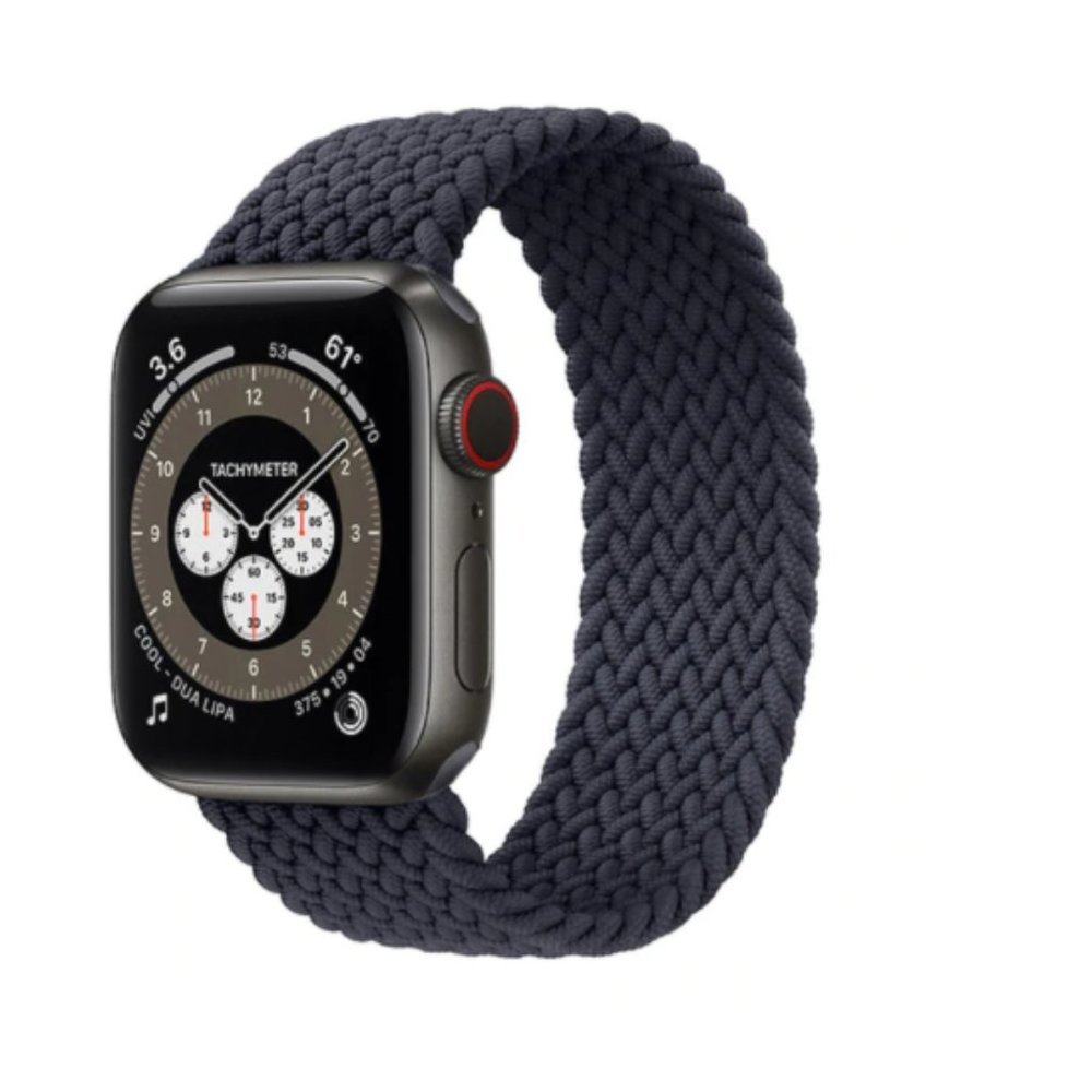 NEW Charcoal Braided Solo Loop For Apple Watch - Picture 1 of 7